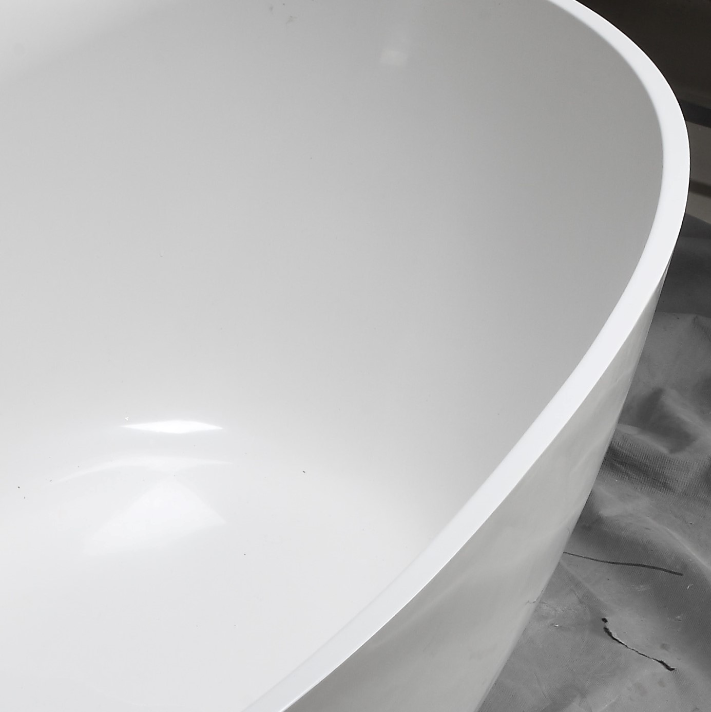 Bellissimo-Oval Freestanding Solid surface resin bathroom bathtub BS-8612-4