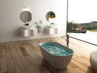 Oval Freestanding Solid surface resin bathroom bathtub BS-8612