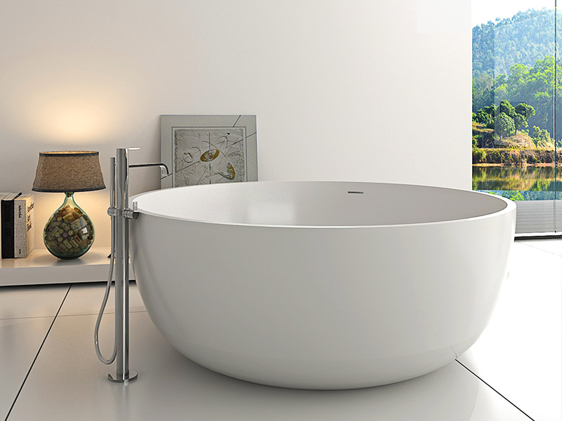 Big round 1500mm resin solid surface bathtub BS-8615