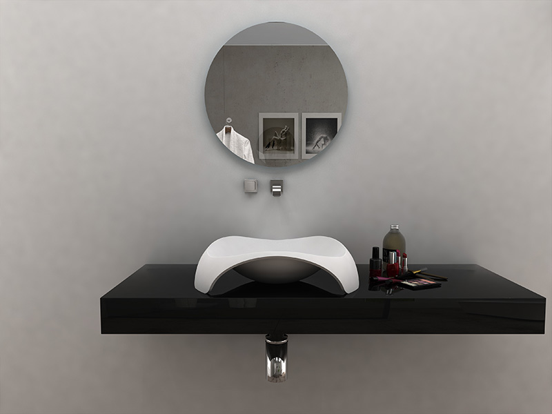 Art design countertop wash basin bathroom solid surface sink BS-8343