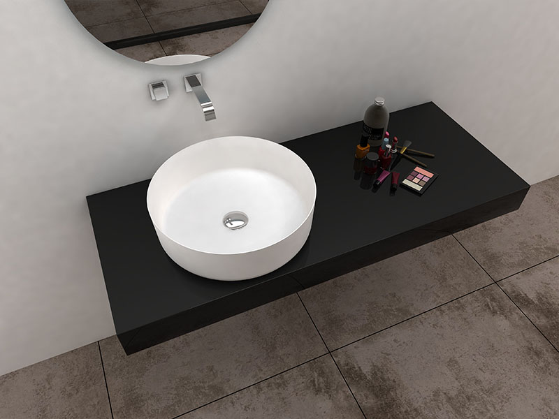 Colorful counter round wash basin bathroom sink BS-8347