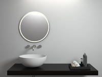 White round bathroom countertop wash basin solid surface sink BS-8301T