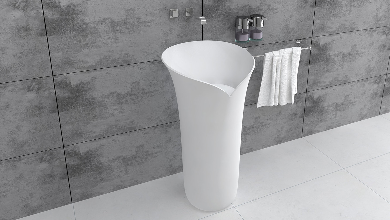 Bellissimo-Lavabo Pedestal Wash Basin Freestanding Bathrom Sink Bs-8513