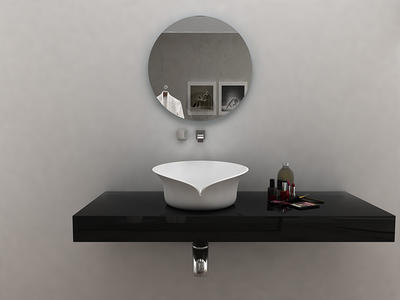 Unique design solid surface countertop wash basin bathroom sink BS-8341