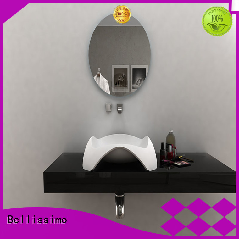 Stone Bathroom Sink Solid Surface Countertop Basin Bellissimo