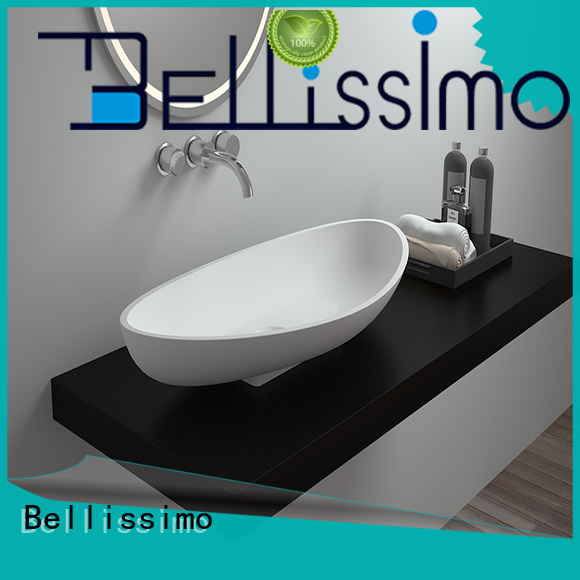 Modern Style Countertop Wash Basin Bathroom Resin Stone Sink Bs 8322