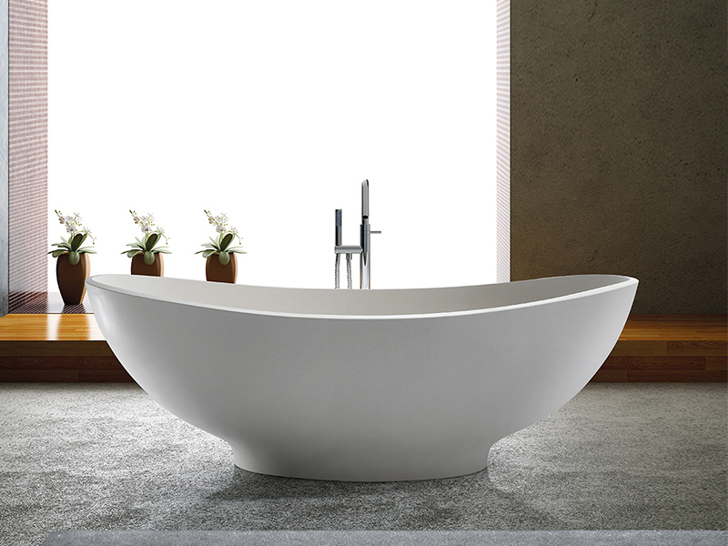 European style freestanding bathroom solid surface bathtub BS-8635