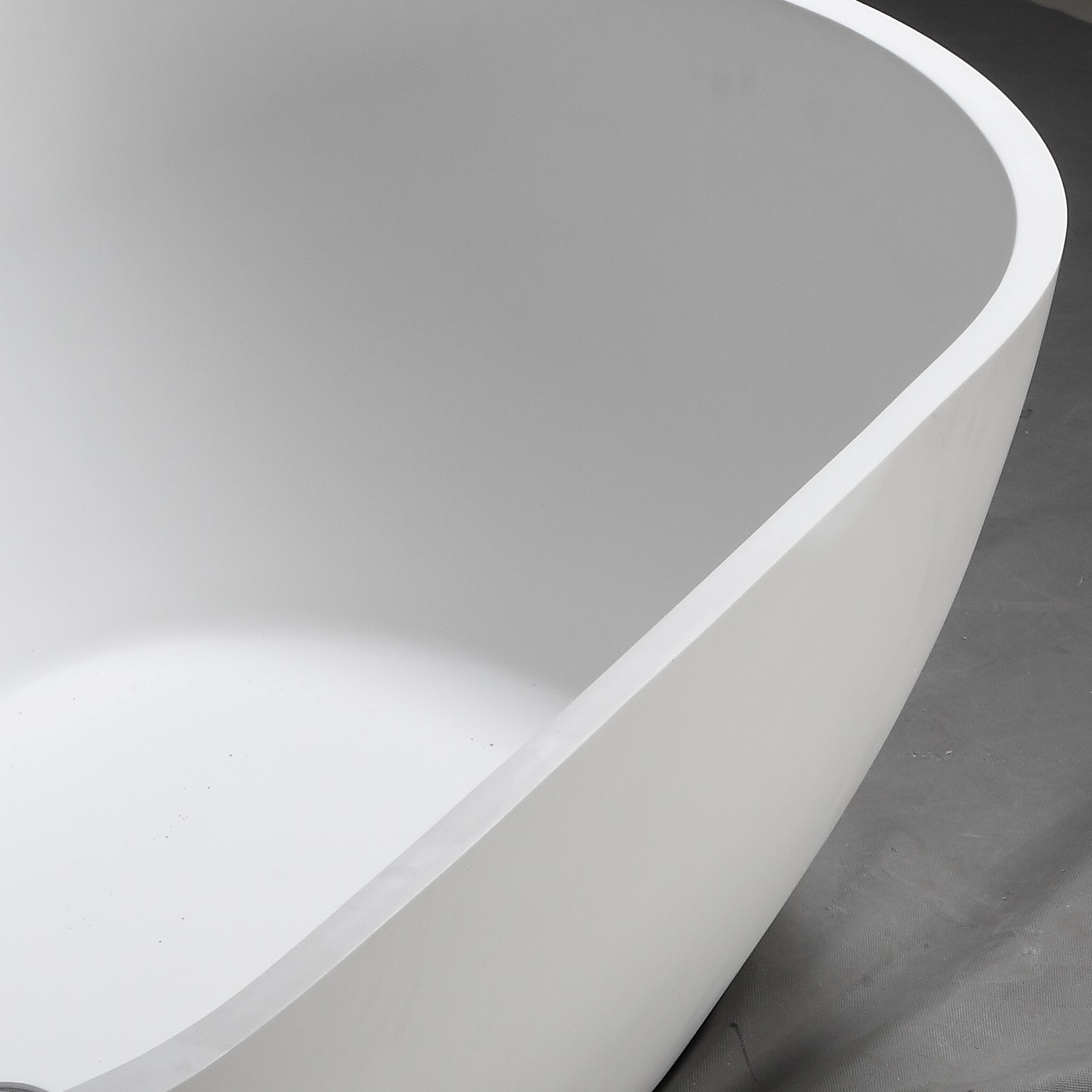 Bellissimo-Stone Cast Resin Oval Shaped Solid Surface Freestanding Bathtub-7
