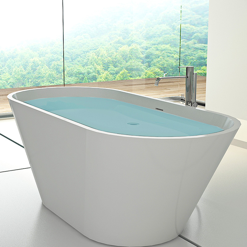1800 mm Artificial stone Bathroom bath tube solid surface freestanding resin bathtub BS-8619