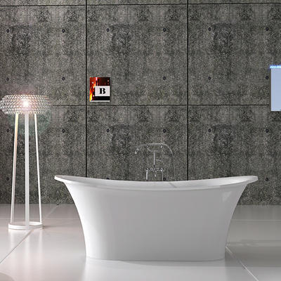 Solid surface resin stone bathtub BS-8627