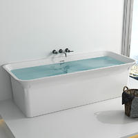 Solid surface resin stone bathtub BS-8630