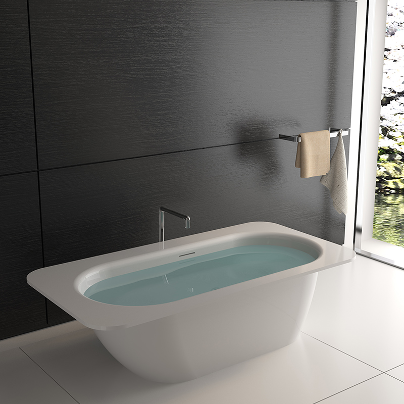 Solid surface resin stone bathtub BS-8649