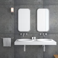Solid surface resin stone wall mounted basin BS-8421
