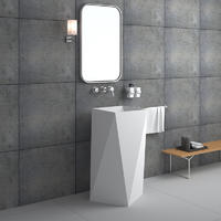 Solid surface resin stone freestanding basin BS-8511