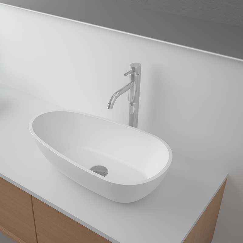 Bellissimo-Solid Surface Resin Stone Counter Top Basin Bs-8332 | Solid Surface