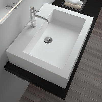 Solid surface resin stone counter top basin BS-8334