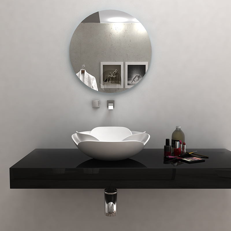 Solid surface resin stone counter top basin BS-8342